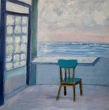 Claude Beck, sans titre, 2024, acrylique sur toile, 30 x 30 cm 