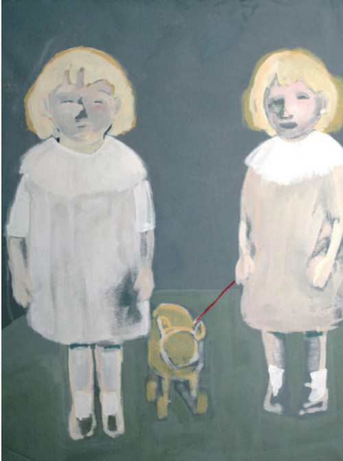Térèse Dehin, Christina's Grandmotehr, pigments liés d'acrylique sur toile, 80 x 105 cm.