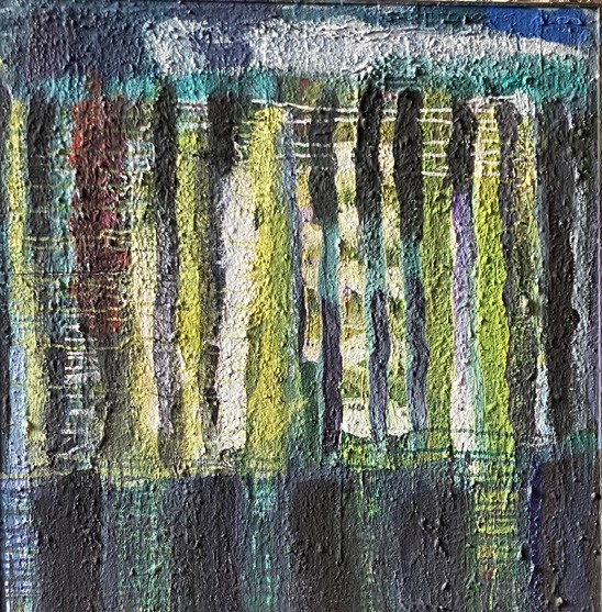 Jean-Pierre Ransonnet, Paysage orage, 2016, techniques mixtes sur panneau, 120 x 91 cm 