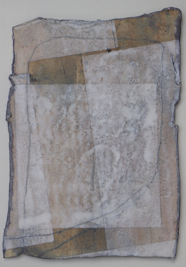 Philppe Frere, sans titre, s.d, Gesso et mine de plomb sur feuille de plomb, 90 x 80cm