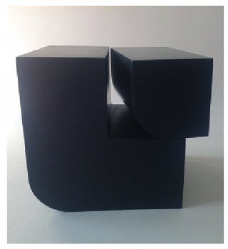 Nicolas Wolkenar, sans titre, bois peint, 30 x 30 x 30 cm, 2016. 