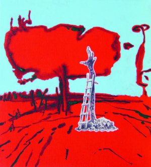 Romain Van Wissen, Tout l'Univers, acrylique sur toile, 26 x 24 cm, 2025