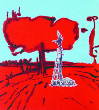 Romain Van Wissen, Tout l'Univers, acrylique sur toile, 26 x 24 cm, 2025